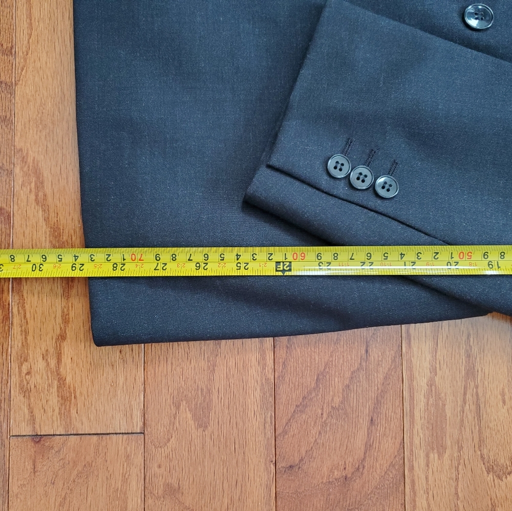 (Men) Rian Rucci - Sz 38 Dark Gray Wool Suit - Picture 11 of 16